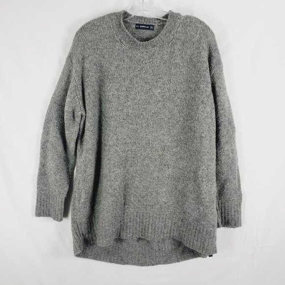 Zara Oversized Grey Tunic Sweater Small - Picture 1 of 3